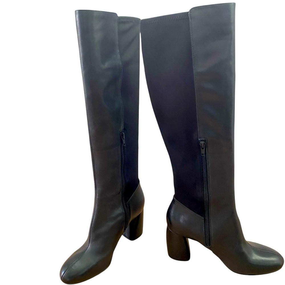 Nine West Womens Chunky Heel Pull-On Knee-High Boots Shoes Brand New Size 7.5